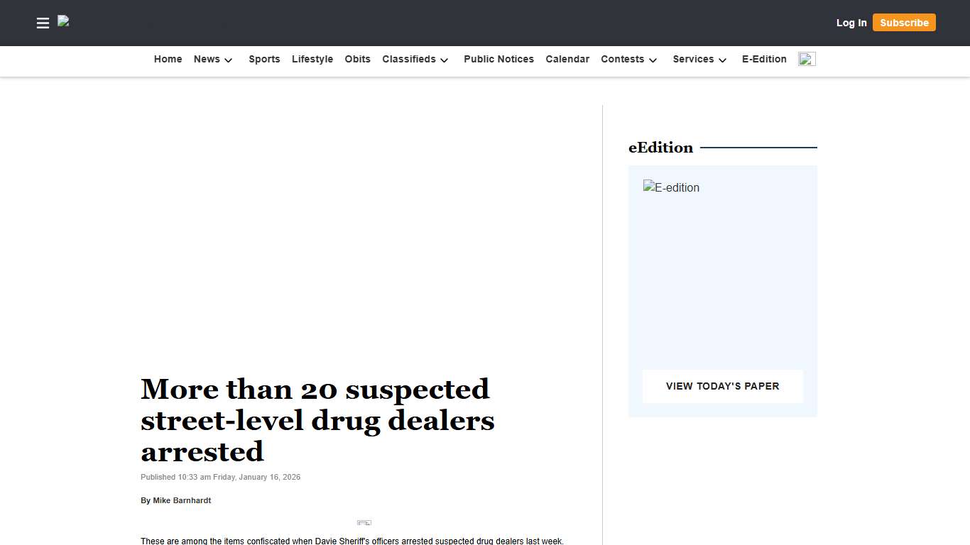 More than 20 suspected street-level drug dealers arrested Davie County Enterprise Record